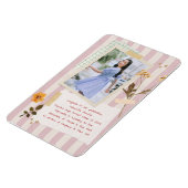 Pink Stripes Scrapbook Style Graduation Photo Magnet (Linke Seite)