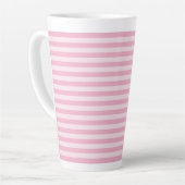 Pink Stripes Seamless Pattern Milchtasse (Linke Ecke)