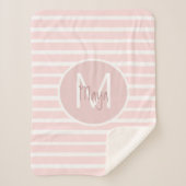 PINK STRIPES SHERPA BLANKET SHERPADECKE (Vorderseite)