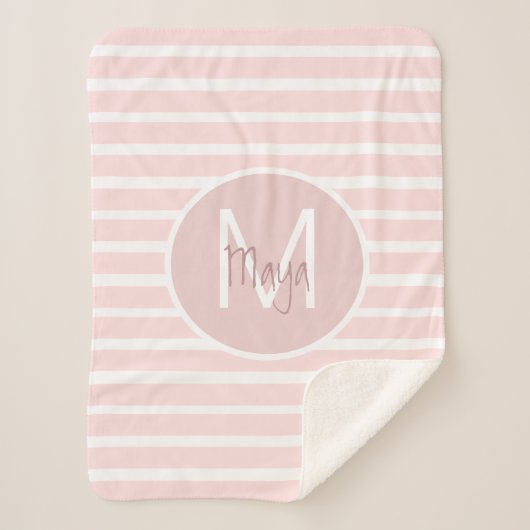 PINK STRIPES SHERPA BLANKET SHERPADECKE (Vorderseite)