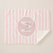 PINK STRIPES SHERPA BLANKET SHERPADECKE (Vorderseite (Horizontal))