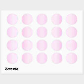 Pink Stripes, Stripes, Striped Pattern, Lines Runder Aufkleber (Blatt)