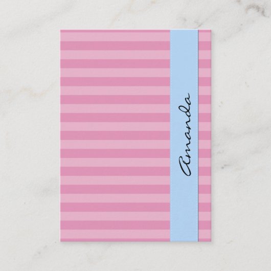 Pink Stripes, Stripes, Striped Pattern, Lines Visitenkarte (Vorderseite)