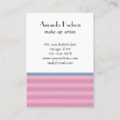 Pink Stripes, Stripes, Striped Pattern, Lines Visitenkarte (Rückseite)