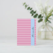 Pink Stripes, Stripes, Striped Pattern, Lines Visitenkarte (Stehend Vorderseite)