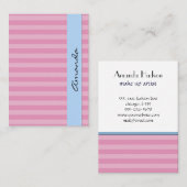 Pink Stripes, Stripes, Striped Pattern, Lines Visitenkarte (Vorne/Hinten)