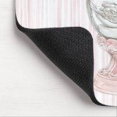 Pink Stripes Swan   Mousepad (Ecke)