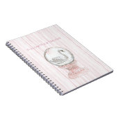 Pink Stripes Swan   Notizblock (Rechte Seite)