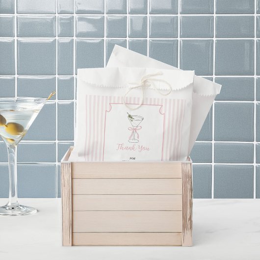 Pink Stripes Tini One ist auf dem Weg danke Geschenktütchen