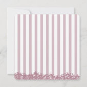Pink Stripes und Lace Bridal Einladung (Rückseite)