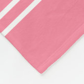 Pink Stripes-Vliesdecke Fleecedecke (Ecke)