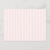 Pink Stripes with Butterfly Thinking of you Postkarte (Rückseite)