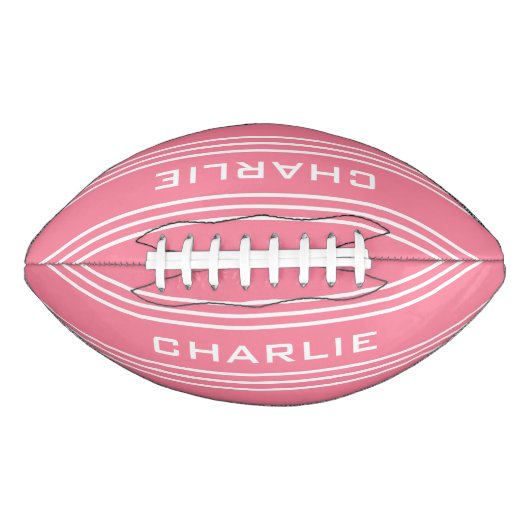 Pink Strips für Monogramm Fußball Football (Vorderseite)