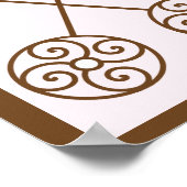 Pink Stroller Babyduschzeichen Poster (Ecke)