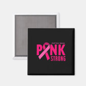 Pink Strong Breast Cancer Awareness Magnet (Vorderseite/Rückseite)