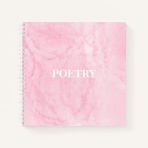 Pink Stucco Poetry Journal Notizblock
