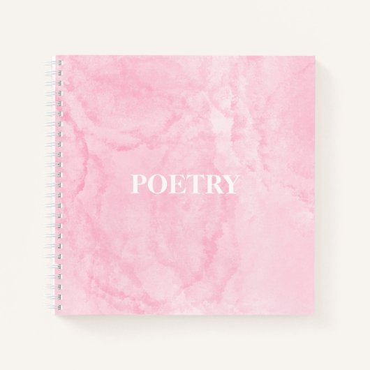Pink Stucco Poetry Journal Notizblock (Vorderseite)