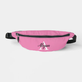 Pink Stylish Monogram Script Fanny Pack Bauchtasche