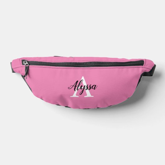 Pink Stylish Monogram Script Fanny Pack Bauchtasche (Ablage )