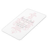 Pink Subtile Damask Save the Date Flexi Magnet (Linke Seite)