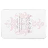 Pink Subtile Damask Save the Date Flexi Magnet (Horizontal)