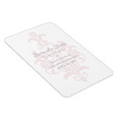 Pink Subtile Damask Save the Date Flexi Magnet (Rechte Seite)