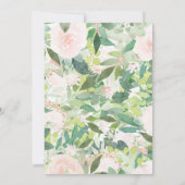 Pink Succulent Baby Dusche Einladung (Rückseite)