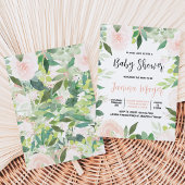 Pink Succulent Baby Dusche Einladung