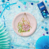 Pink Succulents Terrarium Pappteller (Party)