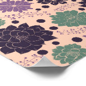 Pink Succules Blumenmuster-Poster Poster (Ecke)