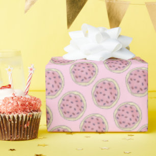 Pink Sugar Cookie Sprinkles Erdbeeren Zuckerguss Geschenkpapier