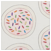 Pink Sugar Cookie Sprinkles Erdbeeren Zuckerguss Stoff (Nahaufnahme)
