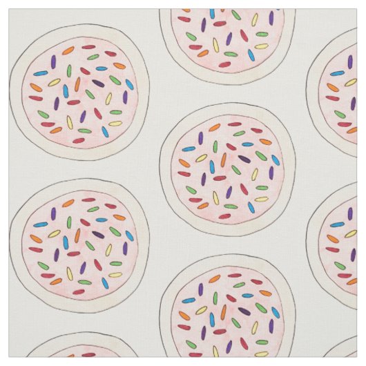 Pink Sugar Cookie Sprinkles Erdbeeren Zuckerguss Stoff (Muster)