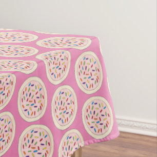 Pink Sugar Cookie Sprinkles Erdbeeren Zuckerguss Tischdecke