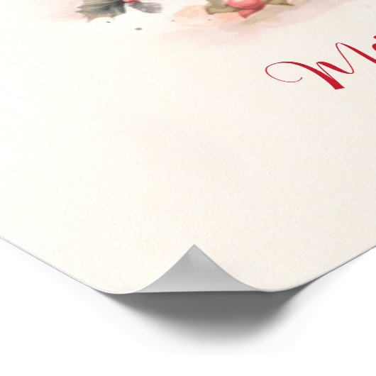 Pink Sugar Plum Fairy Script Weihnachtsgebäck Poster (Ecke)