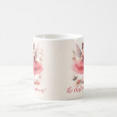 Pink Sugar Plum Fairy Script Weihnachtszeit Tasse (Mittel)