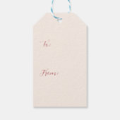 Pink Sugar Plum Fairy Vintage Weihnachtsgeschenk T Geschenkanhänger (Rückseite)