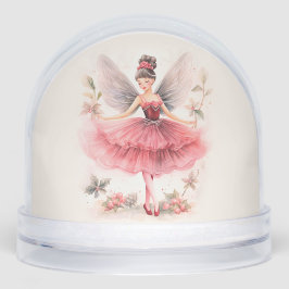 Pink Sugar Plum Fairy Weihnachten Schneekugeln