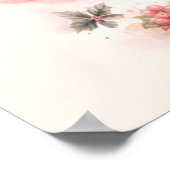 Pink Sugar Plum Fee Weihnachtskunst Drucken Poster (Ecke)