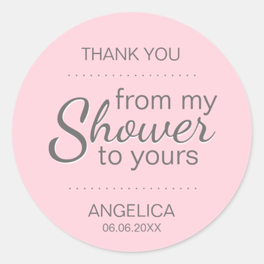 Pink Sugar Scrub Brautparty Gefallen Mason Jar Runder Aufkleber (Vorderseite)