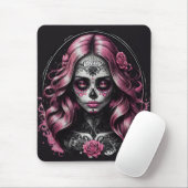 Pink Sugar Skull-2 Mousepad (Mit Mouse)
