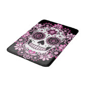 Pink Sugar Skull Badematte (Schrägansicht)