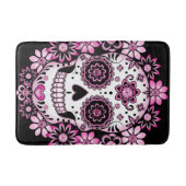 Pink Sugar Skull Badematte (Vorderseite)