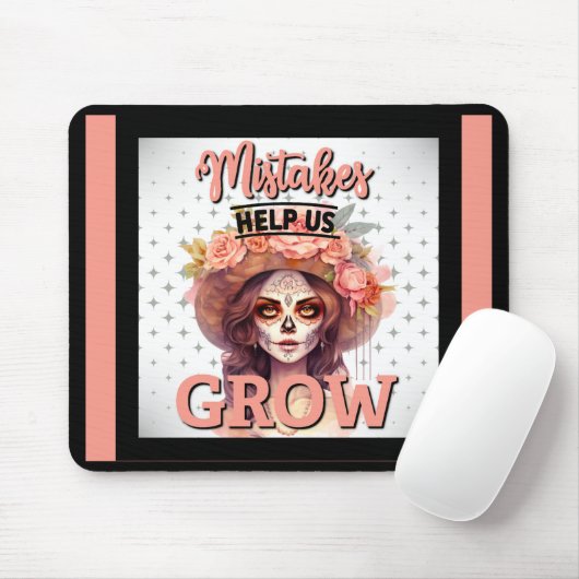 Pink Sugar Skull Delights Mousepad (Mit Mouse)