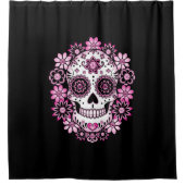Pink Sugar Skull Duschvorhang (Vorderseite)