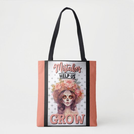 Pink Sugar Skull_Grow Tasche (Vorderseite)
