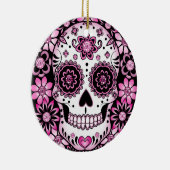 Pink Sugar Skull Keramik Ornament (Rechts)