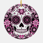 Pink Sugar Skull Keramik Ornament (Hinten)