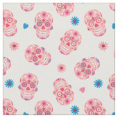 Pink Sugar Skull Muster Stoff (Nahaufnahme)
