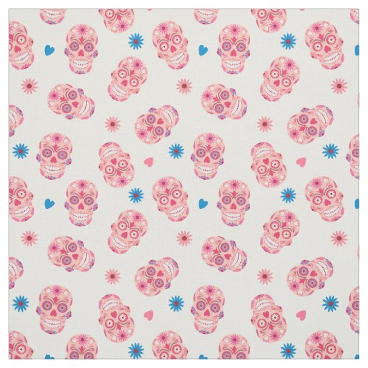 Pink Sugar Skull Muster Stoff (Muster)